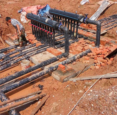 工程、别墅 地源热泵冷、热水三联供